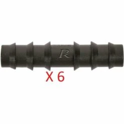 HELIOTRADE Lot De 6 Jonctions Cannnelées Pour Tuyau Goutte à Goutte 16 Mm -Promos Arrosage automatique Magasin 10828621 3