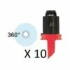 HELIOTRADE 10 Asperseurs 360 Degrés à Visser Pour Tuyau Goutte à Goutte 16 Mm Copie