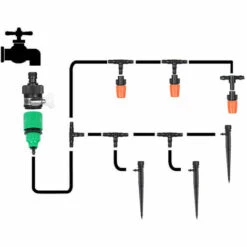ASUPERMALL Kit D'egouttement D'Irrigation, Conduite D'Eau De 15 Metres Et 20 Goutteurs