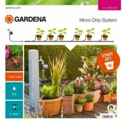Gardena Kit D'irrigation Micro-Drip System Pour 15 Pots Avec Programmateur