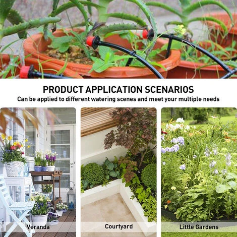 ASUPERMALL Kits D'Arrosage Automatique Pour Tuyau D'Arrosage, Avec Goutteurs Reglables, 25 M 3 ASUPERMALL Kits D'Arrosage Automatique Pour Tuyau D'Arrosage, Avec Goutteurs Reglables, 25 M – Image 3
