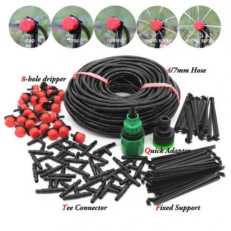 ASUPERMALL Kits D'Arrosage Automatique Pour Tuyau D'Arrosage, Avec Goutteurs Reglables, 25 M 4 ASUPERMALL Kits D'Arrosage Automatique Pour Tuyau D'Arrosage, Avec Goutteurs Reglables, 25 M – Image 4