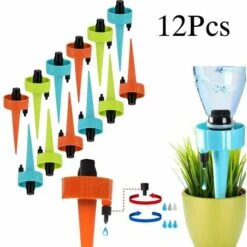 BEARSU 12Pcs Irrigation Goutte à Goutte Kit, Arrosage Plantes Automatique Système Matériel D'irrigation Goutte à Goutte Pour Jardin Maison Intérieur Extérieur/Fleurs Du Parc