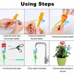 BEARSU Arrosage Goutte à Goutte Automatique Réglable Système D'Irrigation Goutte à Goutte Distributeur D'Arrosager Kit D'Arrosage Pour Bonsaï Jardinage Intérieur Extérieur 24PCS Avec 1Aiguille -Promos Arrosage automatique Magasin 25029161 4