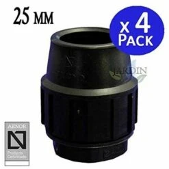SUINGA Pack 4 X Bouchon Pour Tuyau PE/END/MDPE 25mm. Produit Certifié AENOR Utilisé Pour Boucher Les Tuyaux PE 25 Mm