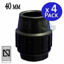 SUINGA Pack 4 X Bouchon Pour Tuyau PE/END/MDPE 40mm. Produit Certifié AENOR Utilisé Pour Boucher Les Tuyaux PE 40 Mm