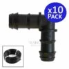SUINGA 10 Unités. Coude D'arrosage Goutte à Goutte 16mm Noir.