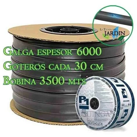 SUINGA Ruban D'arrosage Goutte à Goutte 16mm 3500 Mts. Jauge De Calibre 6 Mil. Goutteurs 1,5 L/h Tous Les 30 Cm 1 SUINGA Ruban D'arrosage Goutte à Goutte 16mm 3500 Mts. Jauge De Calibre 6 Mil. Goutteurs 1,5 L/h Tous Les 30 Cm