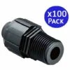SUINGA 100 Unités. Raccord Mâle 3/4" X Ruban D'arrosage Goutte à Goutte 16mm.