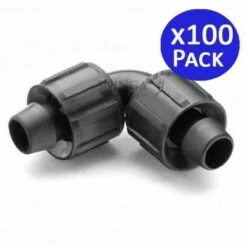 SUINGA 100 Unités. Joint Coudé Ruban D'arrosage Goutte à Goutte 16mm.