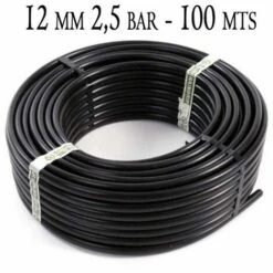 SUINGA Tuyau Polyéthylène Agricole 12mm 2.5 Bar 100mt Noir