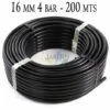 SUINGA Tuyau Polyéthylène Agricole 16mm 4 Bar 200mt Noir Sans Goutteurs
