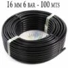 SUINGA Tuyau Polyéthylène Agricole 16mm 6 Bar 100mt Noir Sans Goutteurs