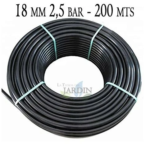 SUINGA Tuyau Polyéthylène Agricole 18mm 2,5 Bar 200mt Noir 1 SUINGA Tuyau Polyéthylène Agricole 18mm 2,5 Bar 200mt Noir
