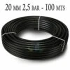 SUINGA Tuyau Polyéthylène Agricole 20mm 2.5 Bar 100mt Noir