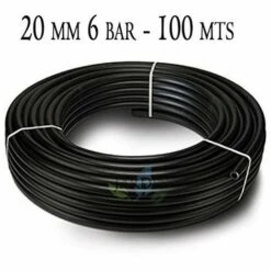 SUINGA Tuyau Polyéthylène Agricole 20mm 6 Bar 100mt Noir