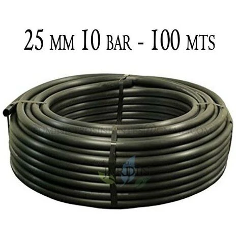 SUINGA Tuyau Polyéthylène Agricole 25mm 10 Bar 100mt Noir 1 SUINGA Tuyau Polyéthylène Agricole 25mm 10 Bar 100mt Noir