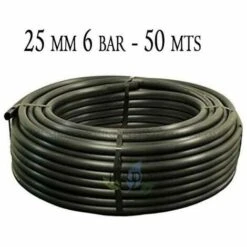 SUINGA Tuyau Polyéthylène Agricole 25mm 6 Bar 50mt Noir