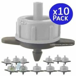 SUINGA 10 Unités. Goutteur Auto-compensateur 4 Litres/heure D'arrosage Amovible.
