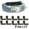 SUINGA Pack Tubería Rain Bird SPX-Flex 30 Mts + 10 Codos 16mm X 3/4"