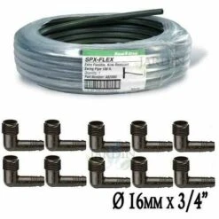 SUINGA Pack Tubería Rain Bird SPX-Flex 30 Mts + 10 Codos 16mm X 3/4"