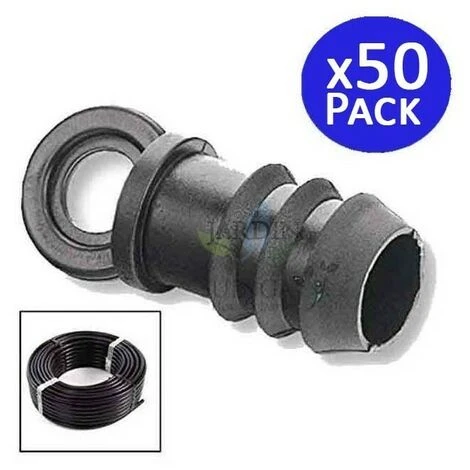 SUINGA 50 Unités. Bouchon D'irrigation Goutte à Goutte 16mm Noir. 1 SUINGA 50 Unités. Bouchon D'irrigation Goutte à Goutte 16mm Noir.