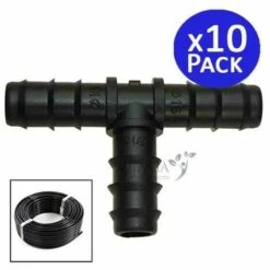 SUINGA 10 Unités. Arrosage Goutte à Goutte 16mm Noir.