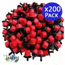 SUINGA 200 PCS Goutteurs Irrigation Goutte à Goutte Dripper, Buses De Gicleurs Émetteur Jardin, Arrosage Goutte à Goutte Automatique 36