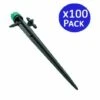 SUINGA 100 Unités. Goutteur Réglable 0-50 Litres/heure Avec Piquet.