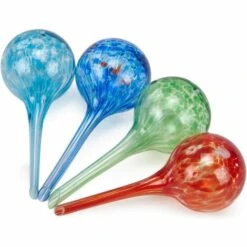 BARES 4 Pièce Bulbes D’Arrosage Automatique Verre Globes D’Arrosage Goutte à Goutte Pour Plantes, Coloré 6 * 15cm
