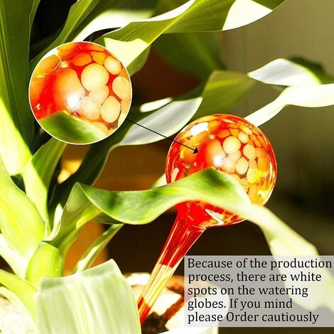 BARES 4 Pièce Bulbes D’Arrosage Automatique Verre Globes D’Arrosage Goutte à Goutte Pour Plantes, Coloré 6 * 15cm 2 BARES 4 Pièce Bulbes D’Arrosage Automatique Verre Globes D’Arrosage Goutte à Goutte Pour Plantes, Coloré 6 * 15cm – Image 2