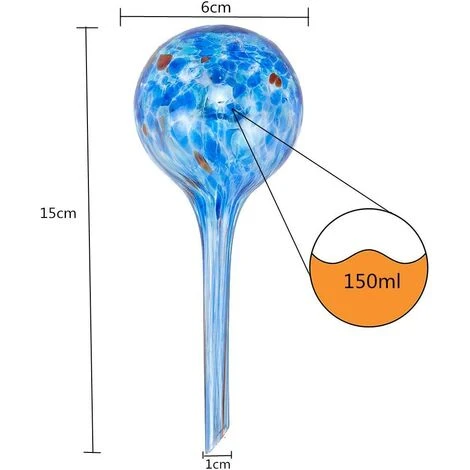 BARES 4 Pièce Bulbes D’Arrosage Automatique Verre Globes D’Arrosage Goutte à Goutte Pour Plantes, Coloré 6 * 15cm 3 BARES 4 Pièce Bulbes D’Arrosage Automatique Verre Globes D’Arrosage Goutte à Goutte Pour Plantes, Coloré 6 * 15cm – Image 3