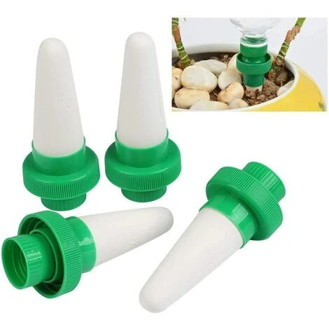 Kueatily 4er Automatique Plante D'irrigation D'eau Distributeur C?ne En Céramique Tête Plante Verseur Goutte à Goutte D'irrigation Pour Jardin, Plante D'intérieur, Fleurs 1 Kueatily 4er Automatique Plante D'irrigation D'eau Distributeur C?ne En Céramique Tête Plante Verseur Goutte à Goutte D'irrigation Pour Jardin, Plante D'intérieur, Fleurs
