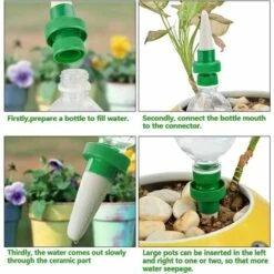 Kueatily 4er Automatique Plante D'irrigation D'eau Distributeur C?ne En Céramique Tête Plante Verseur Goutte à Goutte D'irrigation Pour Jardin, Plante D'intérieur, Fleurs 5 Kueatily 4er Automatique Plante D'irrigation D'eau Distributeur C?ne En Céramique Tête Plante Verseur Goutte à Goutte D'irrigation Pour Jardin, Plante D'intérieur, Fleurs -Promos Arrosage automatique Magasin 27520246 3