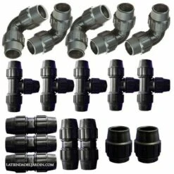 SUINGA TUYAU D'IRRIGATION 25MM Pack: 5 Té + 5 Coudes + 5 Maillons + 2 Prises. Raccord En Polyéthylène Noir Pour Tuyaux Agricoles Et A 6 SUINGA TUYAU D'IRRIGATION 25MM Pack: 5 Té + 5 Coudes + 5 Maillons + 2 Prises. Raccord En Polyéthylène Noir Pour Tuyaux Agricoles Et A -Promos Arrosage automatique Magasin 29107928 2