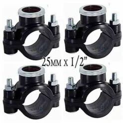SUINGA Pack 4 X COLLIER D'IRRIGATION 25MM X 1/2" . Utilisé Pour L'installation D'éléments D'irrigation Tels Que Gicleurs, Diffuseurs O
