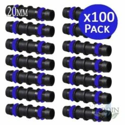 SUINGA MANCHON DRIP 100 X 20 MM Avec ANNEAU DE SÉCURITÉ. Raccord Union Pour Tube 20 Mm. Couleur Noire.