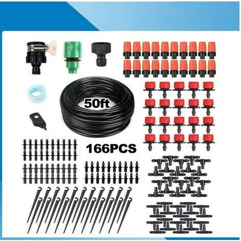 DONTODENT Kit D'irrigation Goutte, Kit Micro Irrigation Goutte à Goutte Jardin Système D'Arrosage Micro Flow Automatique Pour Plante De Serre Plate-Bande Avec Tuyaux De Distribution Réglables 1 DONTODENT Kit D'irrigation Goutte, Kit Micro Irrigation Goutte à Goutte Jardin Système D'Arrosage Micro Flow Automatique Pour Plante De Serre Plate-Bande Avec Tuyaux De Distribution Réglables