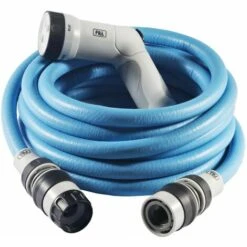 FITT IKON 15 M - Tuyau D'arrosage Extensible, Compact, Léger Et Prêt à L'emploi, Avec Pistolet Multi-jet, Bleu