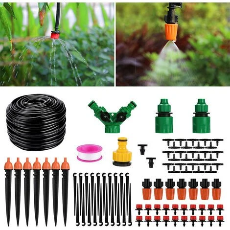 ILOVEMILAN Arrosage Automatique Goutte A Goutte Kit Irrigation Micro Système D'Arrosage Automatique Pour Jardin Pelouse Plante Paysage Potager Serre Terrasse Plate-Bande 1 ILOVEMILAN Arrosage Automatique Goutte A Goutte Kit Irrigation Micro Système D'Arrosage Automatique Pour Jardin Pelouse Plante Paysage Potager Serre Terrasse Plate-Bande