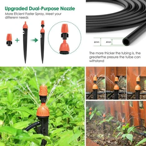 ILOVEMILAN Arrosage Automatique Goutte A Goutte Kit Irrigation Micro Système D'Arrosage Automatique Pour Jardin Pelouse Plante Paysage Potager Serre Terrasse Plate-Bande 4 ILOVEMILAN Arrosage Automatique Goutte A Goutte Kit Irrigation Micro Système D'Arrosage Automatique Pour Jardin Pelouse Plante Paysage Potager Serre Terrasse Plate-Bande – Image 4