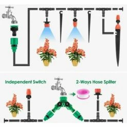 ILOVEMILAN Arrosage Automatique Goutte A Goutte Kit Irrigation Micro Système D'Arrosage Automatique Pour Jardin Pelouse Plante Paysage Potager Serre Terrasse Plate-Bande 9 ILOVEMILAN Arrosage Automatique Goutte A Goutte Kit Irrigation Micro Système D'Arrosage Automatique Pour Jardin Pelouse Plante Paysage Potager Serre Terrasse Plate-Bande -Promos Arrosage automatique Magasin 30554877 5