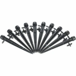 HAPPYSHOPPING 50 Goutteurs Reglables, Goutteurs A Prise De Terre, Micro-asperseurs D'irrigation, Cercle Complet De Huit Trous A 360 Degres, Debit De Goutteur Reglable -Promos Arrosage automatique Magasin 31634364 4