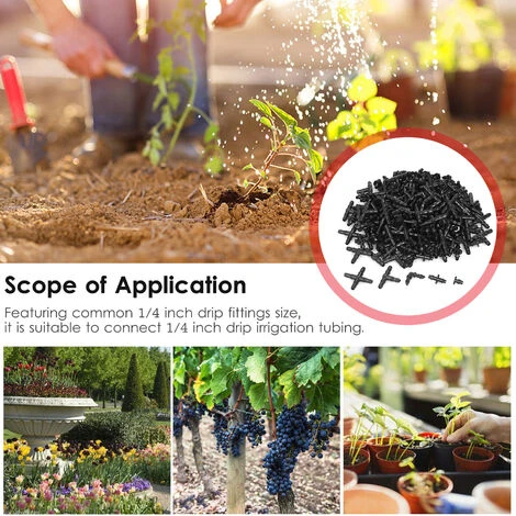 ASUPERMALL 200 Pieces D'Irrigation Kit De Fixation Irrigation Goutte A Goutte Barbed Connecteurs Compatible Avec 1/4 De Pouce D'Eau Pour Connecteurs Tuyau De Jardin A Gazon 5 ASUPERMALL 200 Pieces D'Irrigation Kit De Fixation Irrigation Goutte A Goutte Barbed Connecteurs Compatible Avec 1/4 De Pouce D'Eau Pour Connecteurs Tuyau De Jardin A Gazon – Image 5