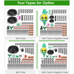 ASUPERMALL Irrigation Goutte A Goutte D'Irrigation Des Plantes Kit De Bricolage Systeme D'Arrosage Avec Lances Misters Goutteurs 30 Metres Tubes Pour Jardin Jardinet -Promos Arrosage automatique Magasin 31768234 5
