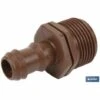 COFAN Raccord D'accouplement Mixte Pour Arrosage Par Goutte à Goutte Ou Aspersion Filetage 3/4 En Couleur Marron