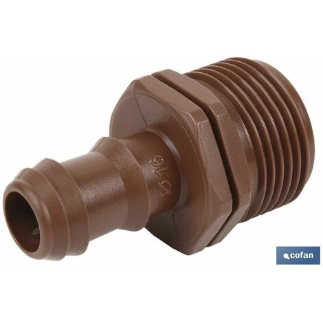 COFAN Raccord D'accouplement Mixte Pour Arrosage Par Goutte à Goutte Ou Aspersion Filetage 3/4 En Couleur Marron 1 COFAN Raccord D'accouplement Mixte Pour Arrosage Par Goutte à Goutte Ou Aspersion Filetage 3/4 En Couleur Marron