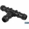COFAN Raccord En Forme De T Pour Arrosage Par Goutte à Goutte En Couleur Noire Avec 16 Mm De Diamètre