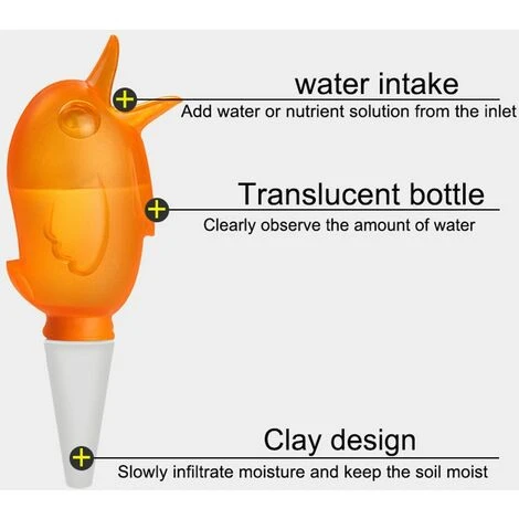 AIDUCHO Outil D'arrosage Automatique De Jardin | Motif D'oiseaux Mignons, Système D'arrosage D'irrigation D'intérieur, Pichet D'arrosage De Plantes En Pot Pour Plante Ménagère (bleu) 4 AIDUCHO Outil D'arrosage Automatique De Jardin | Motif D'oiseaux Mignons, Système D'arrosage D'irrigation D'intérieur, Pichet D'arrosage De Plantes En Pot Pour Plante Ménagère (bleu) – Image 4