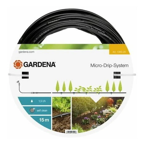 GARDENA Extension De Tuyau à Goutteurs Intégrés De Surface 4,6 Mm (3/16") (1362-20). 1 GARDENA Extension De Tuyau à Goutteurs Intégrés De Surface 4,6 Mm (3/16") (1362-20).